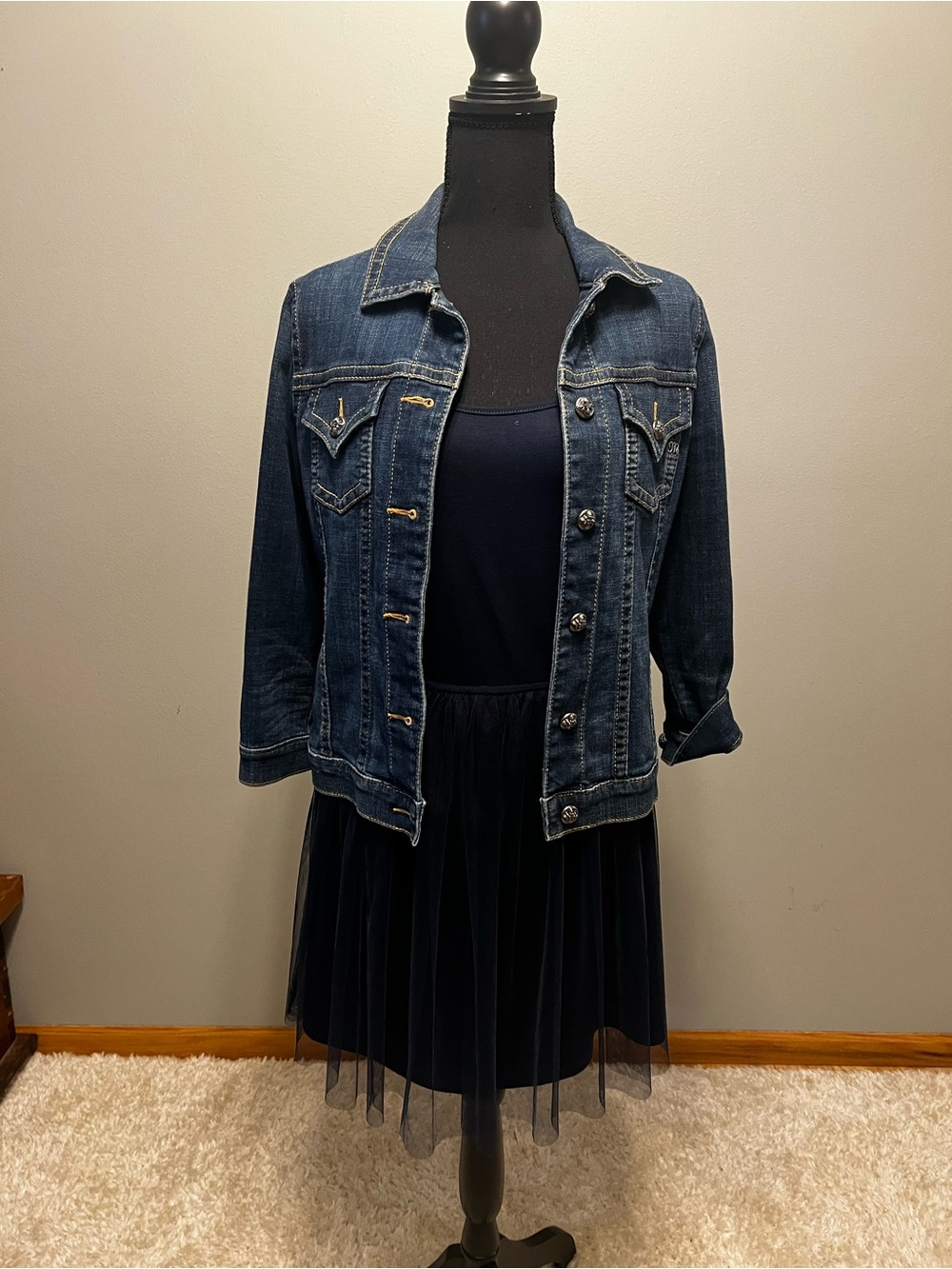 Miss Me Dark Blue Denim Jacket